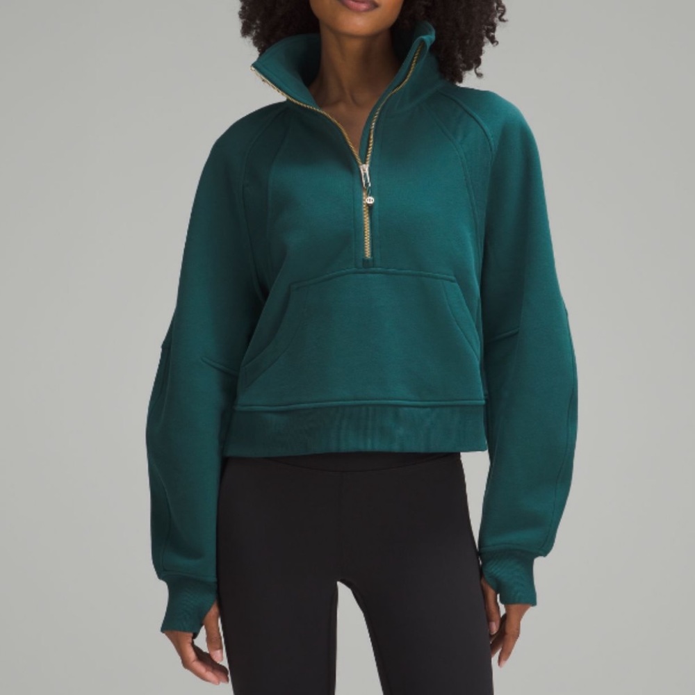 Lululemon Scuba oversized funnel- neck half zip.